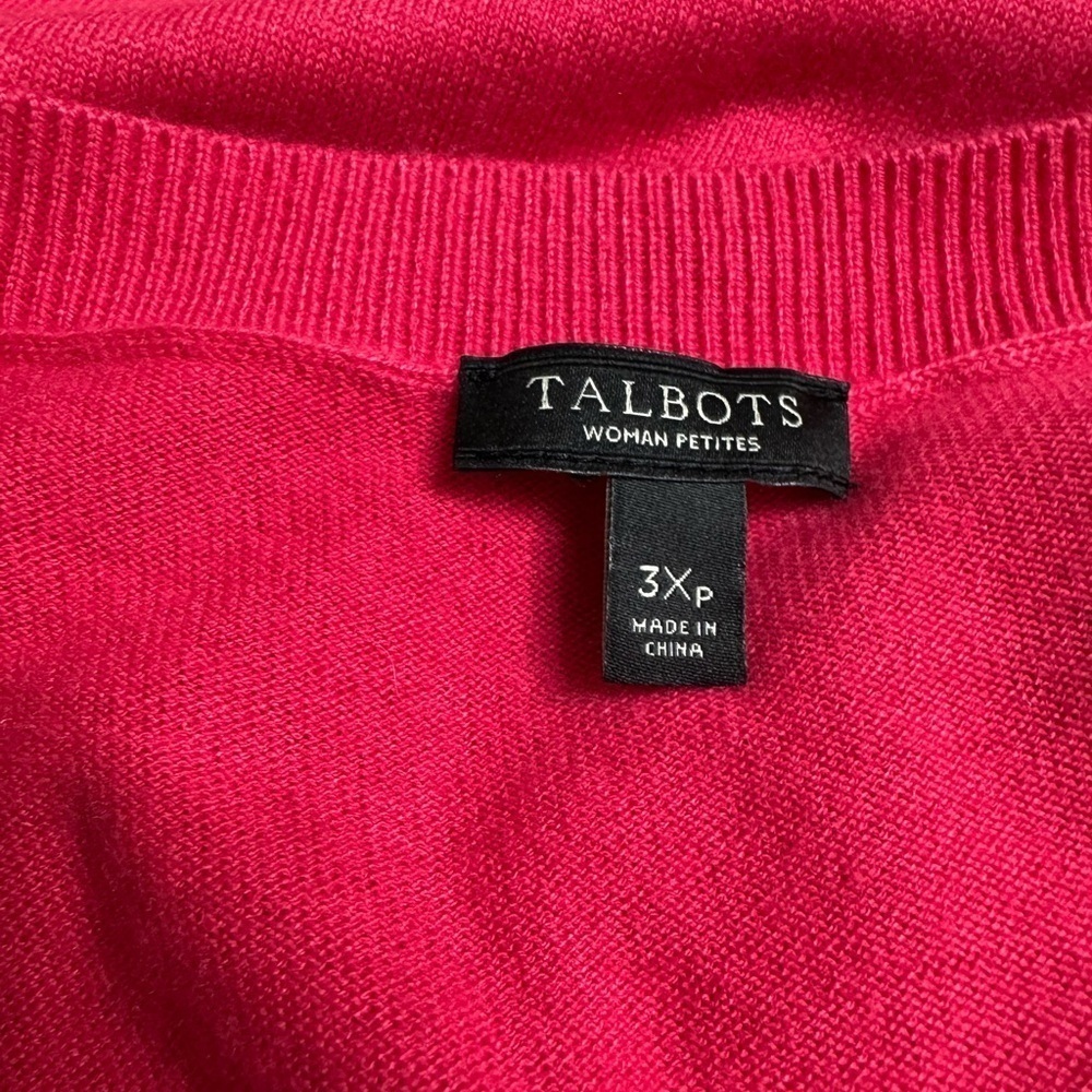 Talbots Women's Pink Fuchsia Crab Sweater Sz 3Xp - Picture 6 of 7